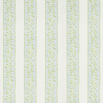 Dolly Stripe Wallpaper Lettuce Green