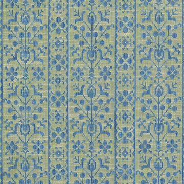 Georgina Performance Fabric Grass Green & Blue