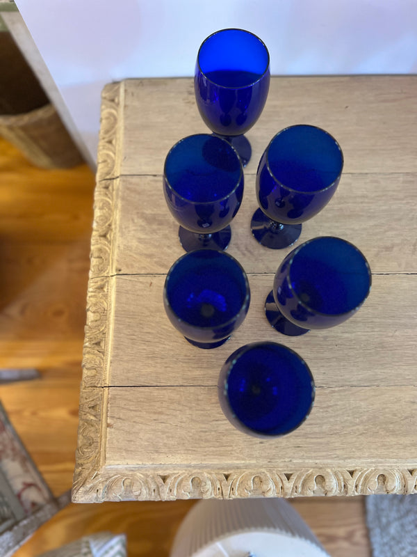 Blue Wine Glasses (set of 6)