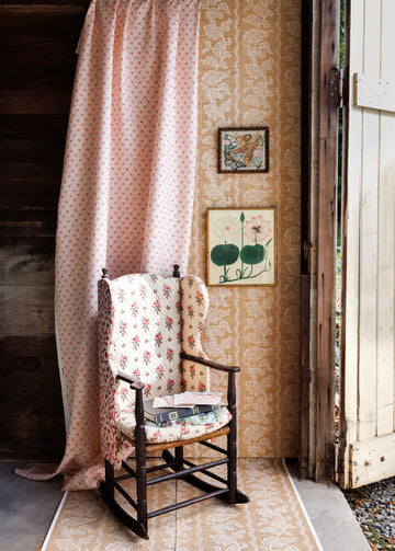 Breakfast in Bed Fabric Pink Raspberry