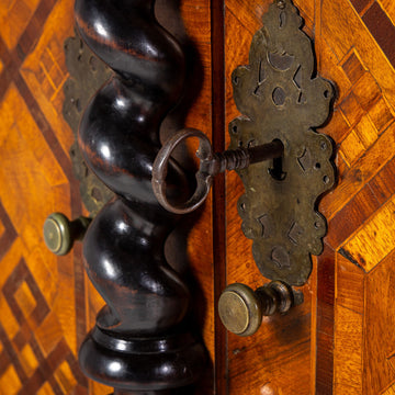 17th Century German Inlaid Walnut Cabinet