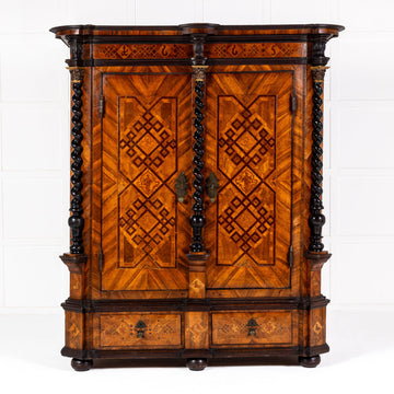 17th Century German Inlaid Walnut Cabinet