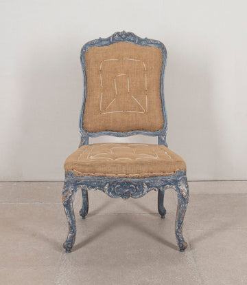 18th Century Carved and Painted Rococo Side Chair
