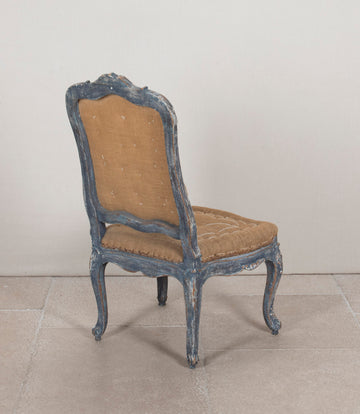 18th Century Carved and Painted Rococo Side Chair