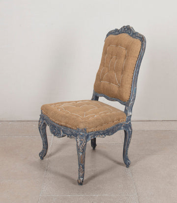 18th Century Carved and Painted Rococo Side Chair