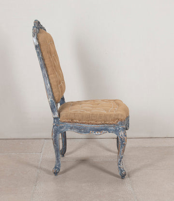 18th Century Carved and Painted Rococo Side Chair