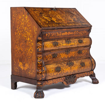 18th Century Dutch Marquetry Bureau