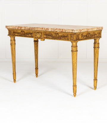 18th Century Italian Giltwood Console Table