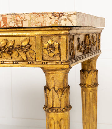 18th Century Italian Giltwood Console Table
