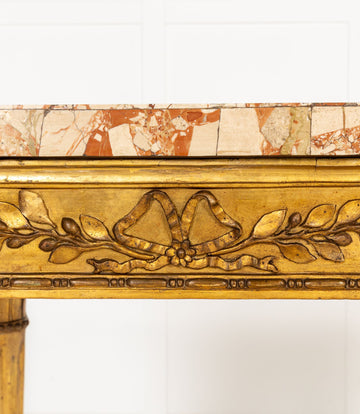 18th Century Italian Giltwood Console Table