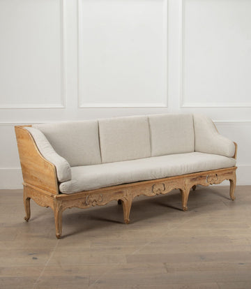 18th Century Swedish Rococo Tragsofa in Original Paint