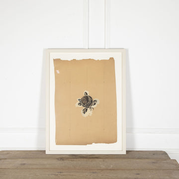 19th Century French Framed Bianchini-Ferier Black Rose Design