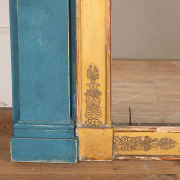 19th Century French Painted Trumeau Mirror