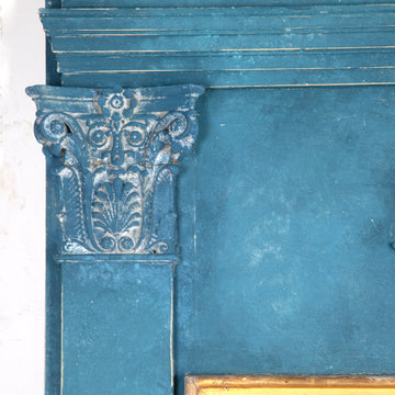 19th Century French Painted Trumeau Mirror