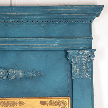 19th Century French Painted Trumeau Mirror