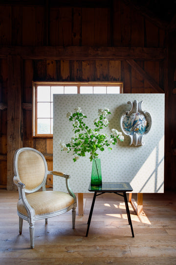 Dolly Flower Wallpaper Lettuce Green