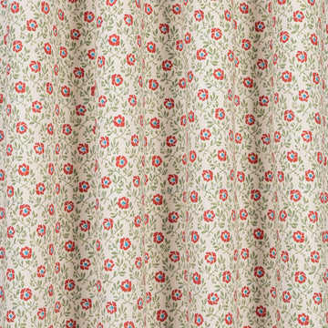Breakfast in Bed Fabric Autumn Red Blue