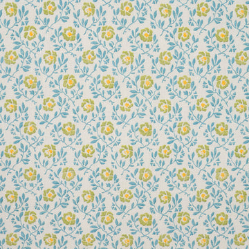 Breakfast in Bed Fabric Green Gold