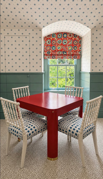 Serendipity Wallpaper Blue Red
