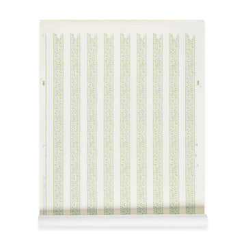 Dolly Stripe Wallpaper Lettuce Green