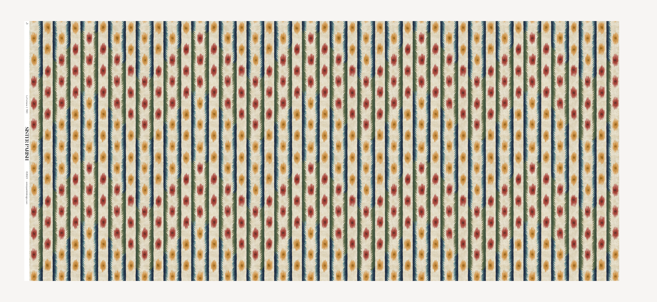 La Fortuna Fabric Red, Blue, Green, Yellow Red blue green yellow