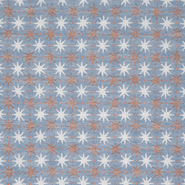 Lucky Indoor Performance Fabric Blue Orange