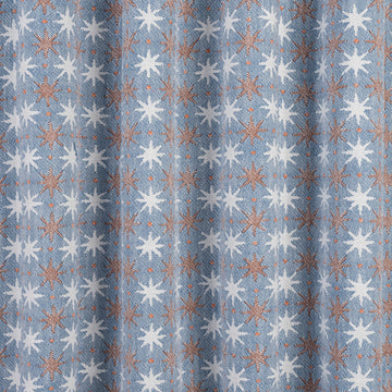 Lucky Indoor Performance Fabric Blue Orange