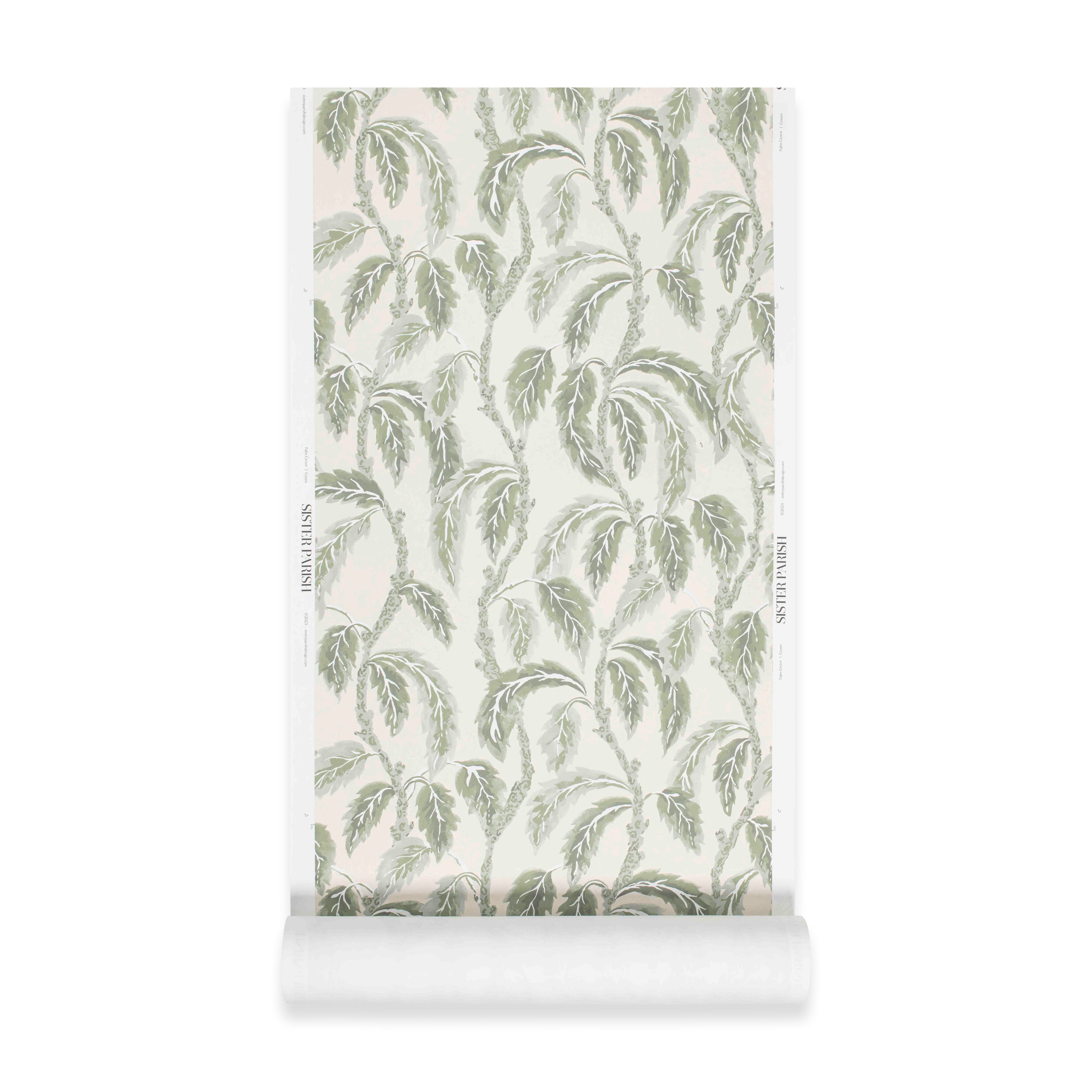 Palm Grove Wallpaper Green Green