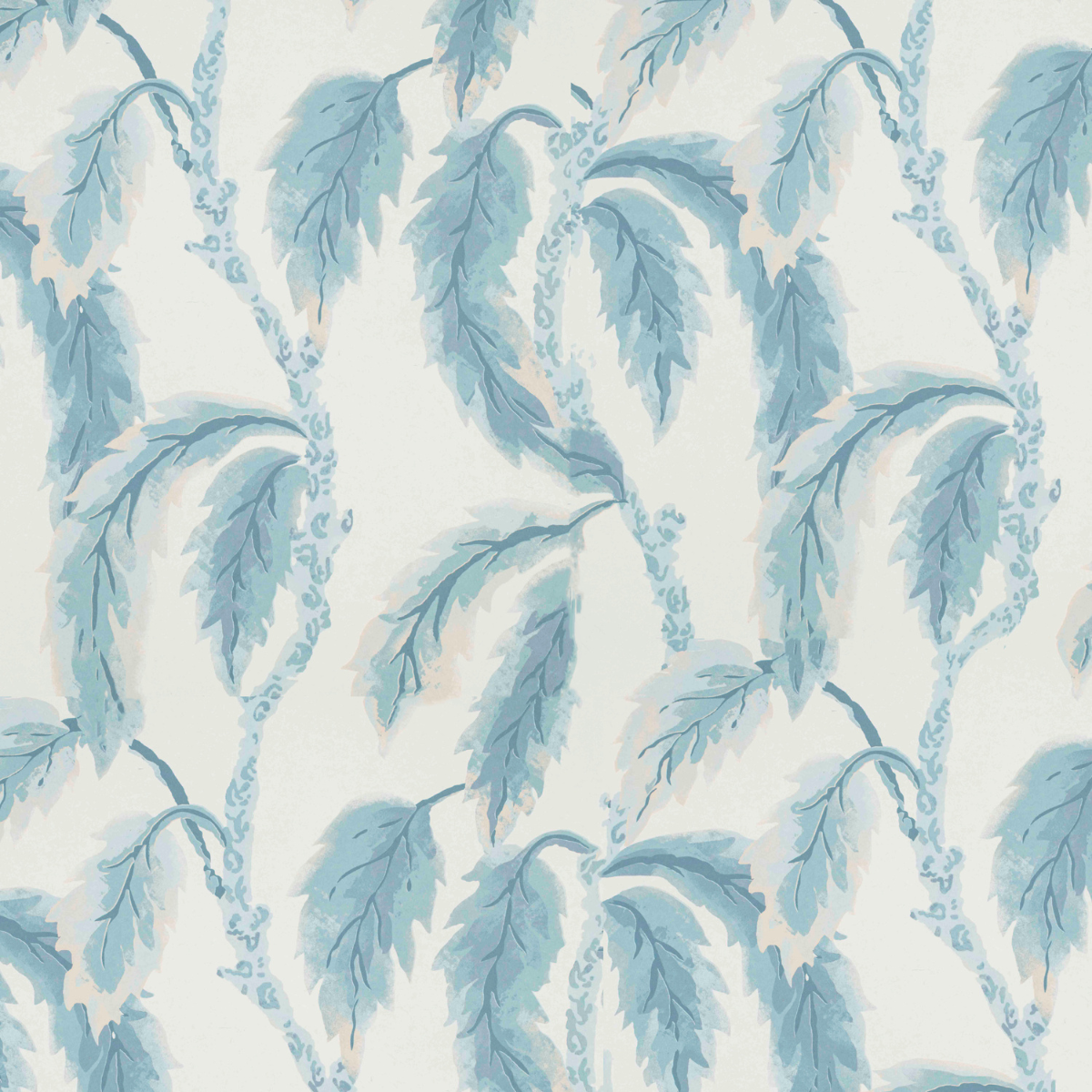 Palm Grove Wallpaper Blue Blue