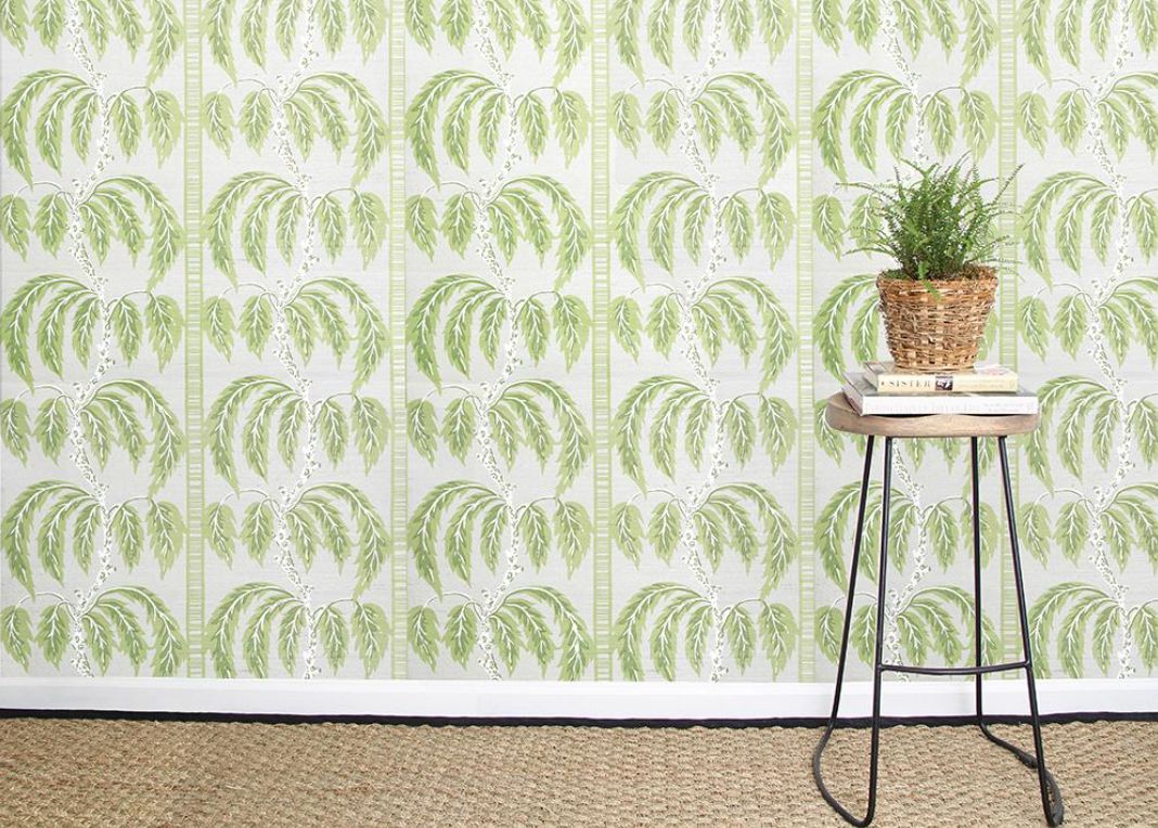 Palms Grasscloth Palm Green Palm green