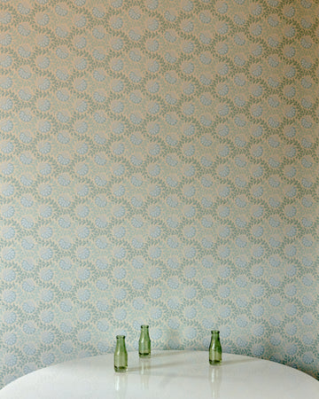 Verbena Wallpaper Seafoam Multi