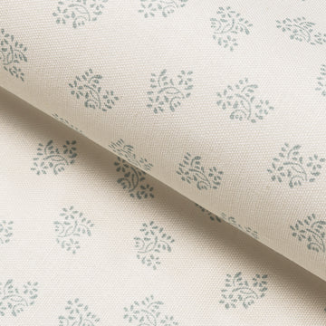 Dolly Flower Fabric Seafoam