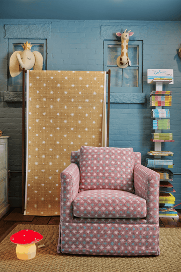 Lucky Indoor Performance Fabric Red Blue