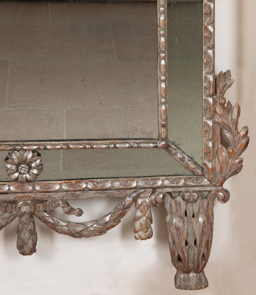 Large 18th Century Italian Silver Gilt Mirror