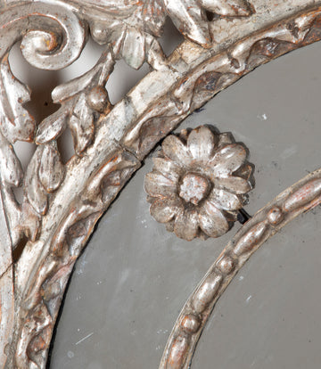 Large 18th Century Italian Silver Gilt Mirror