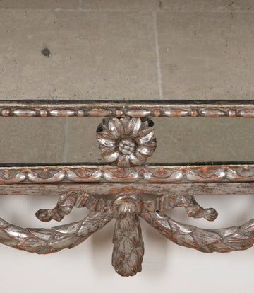 Large 18th Century Italian Silver Gilt Mirror