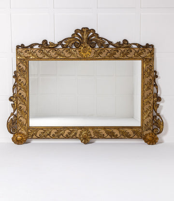 Large 19th Century Italian Giltwood Mirror