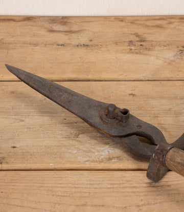 Large Late 19th Century French Wrought Iron Hedge or Topiary Shears
