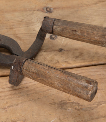 Large Late 19th Century French Wrought Iron Hedge or Topiary Shears