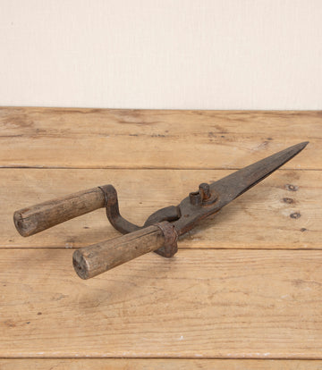 Large Late 19th Century French Wrought Iron Hedge or Topiary Shears