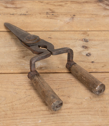 Large Late 19th Century French Wrought Iron Hedge or Topiary Shears