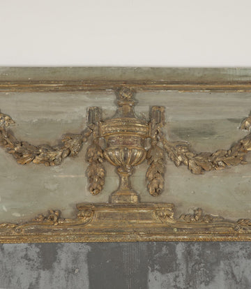 Large Louis XVI Painted and Gilt Trumeau Mirror