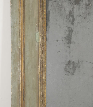 Large Louis XVI Painted and Gilt Trumeau Mirror