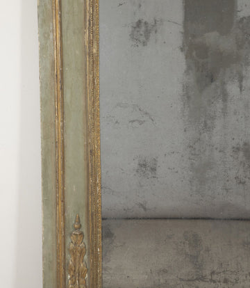 Large Louis XVI Painted and Gilt Trumeau Mirror
