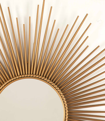 Large Mid-Century French Chaty Vallauris Starburst Mirror