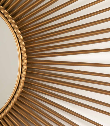 Large Mid-Century French Chaty Vallauris Starburst Mirror