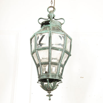 Late 19th Century Octagonal Bronze Lantern