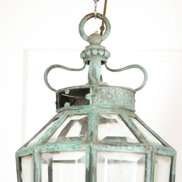 Late 19th Century Octagonal Bronze Lantern
