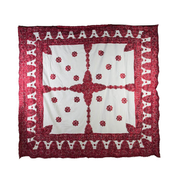 Moroccan Silk Embroidered Throw
