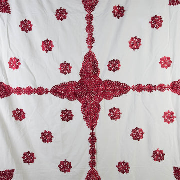 Moroccan Silk Embroidered Throw